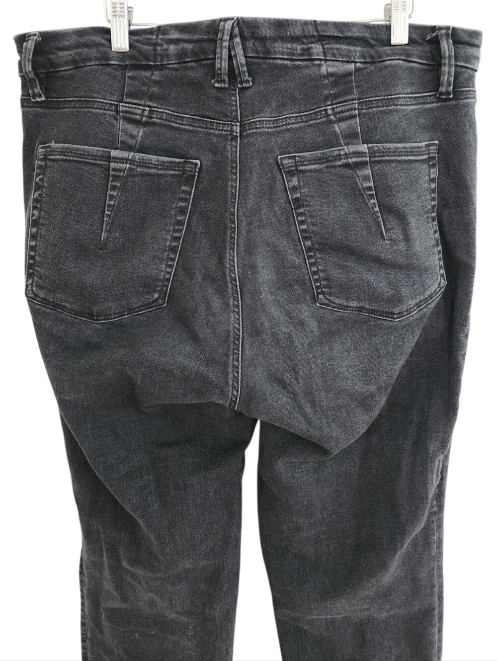 Good American Good Legs Black High Rise Straight Jeans Size 16 - Picture 5 of 8